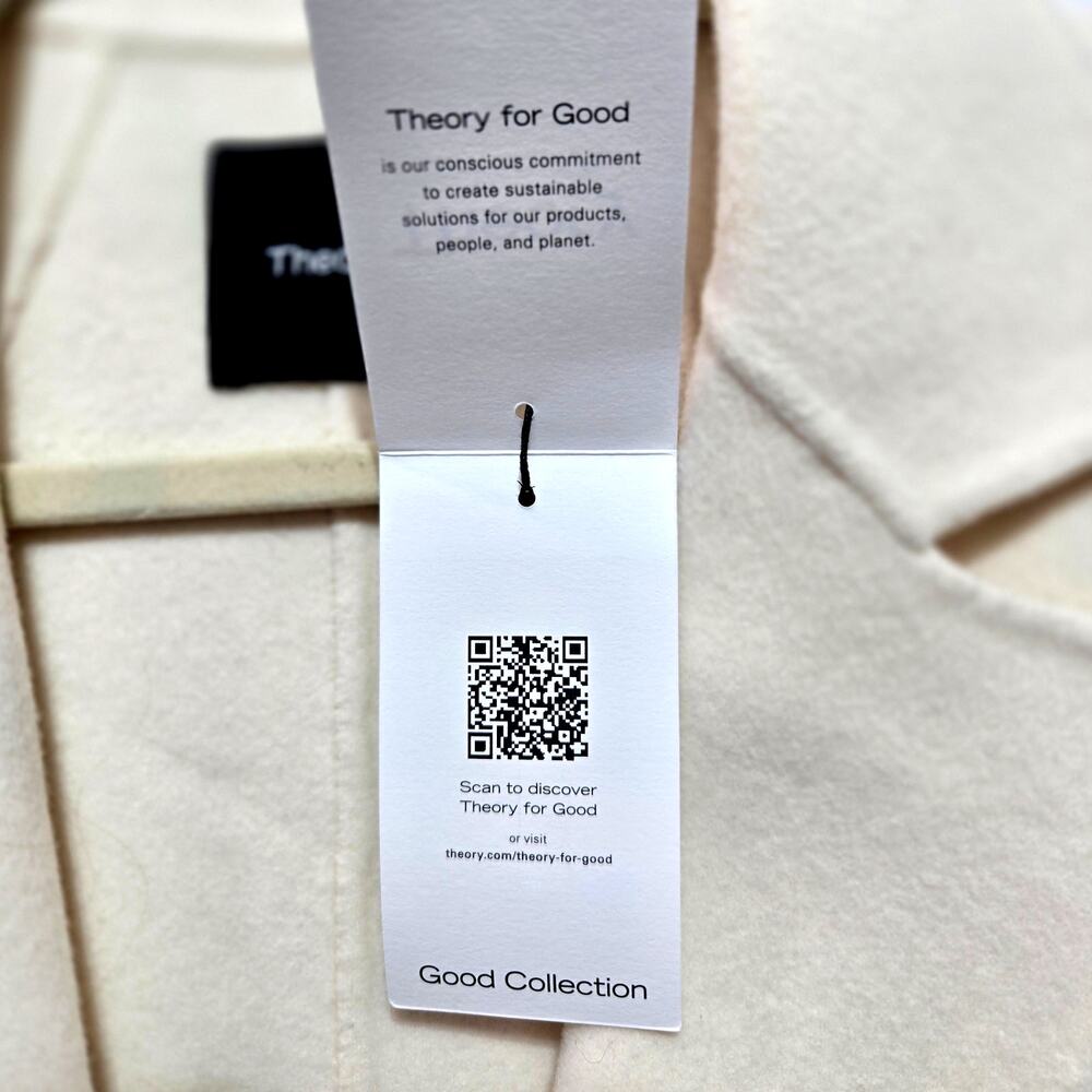 NWT Theory Clairene Wool Cashmere Jacket Ivory Retail $595 Size Small - Picture 4 of 9